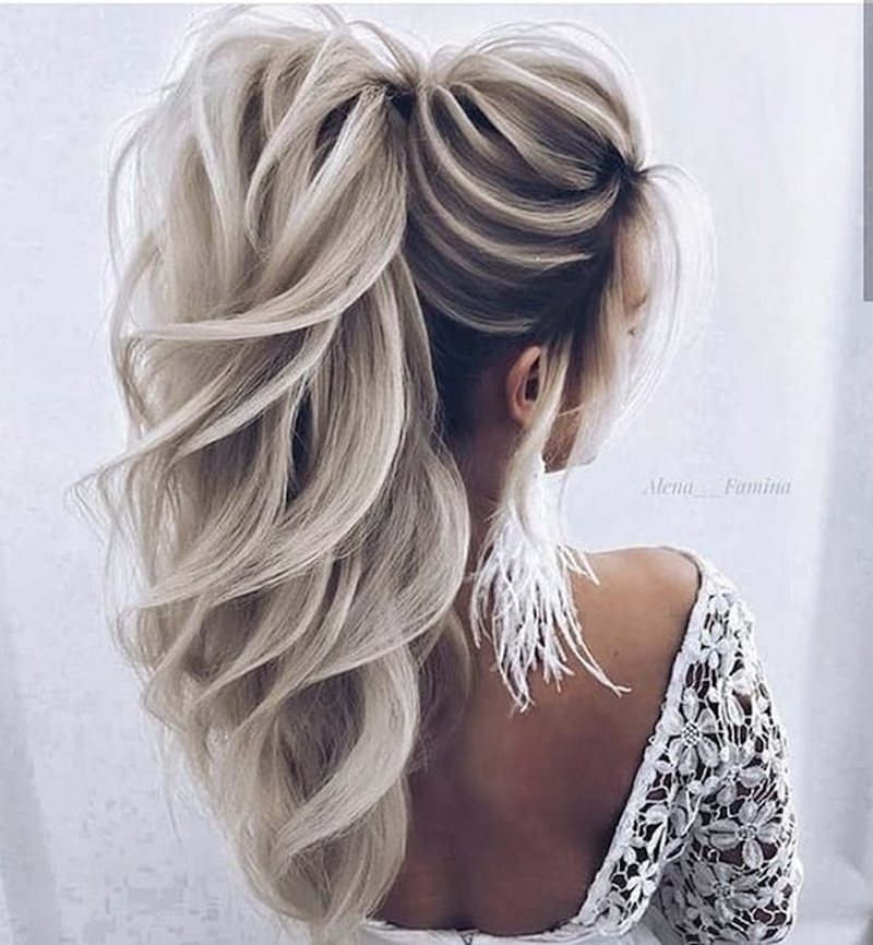 красивая прическа хвост