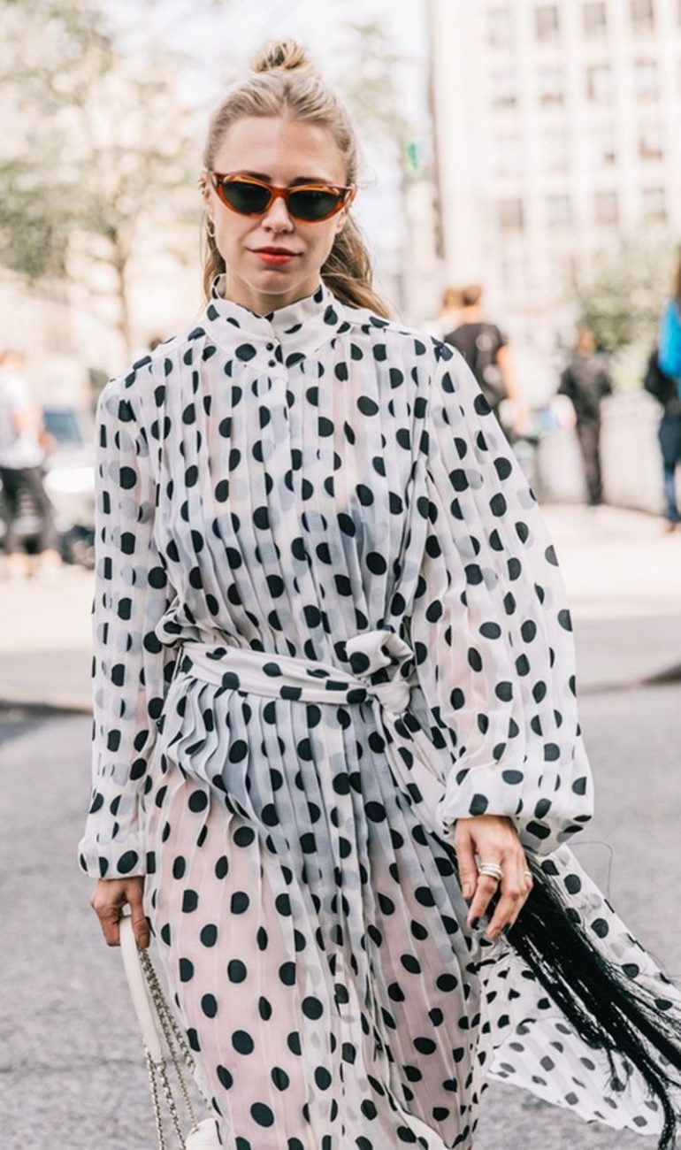 красивые платья в горошек