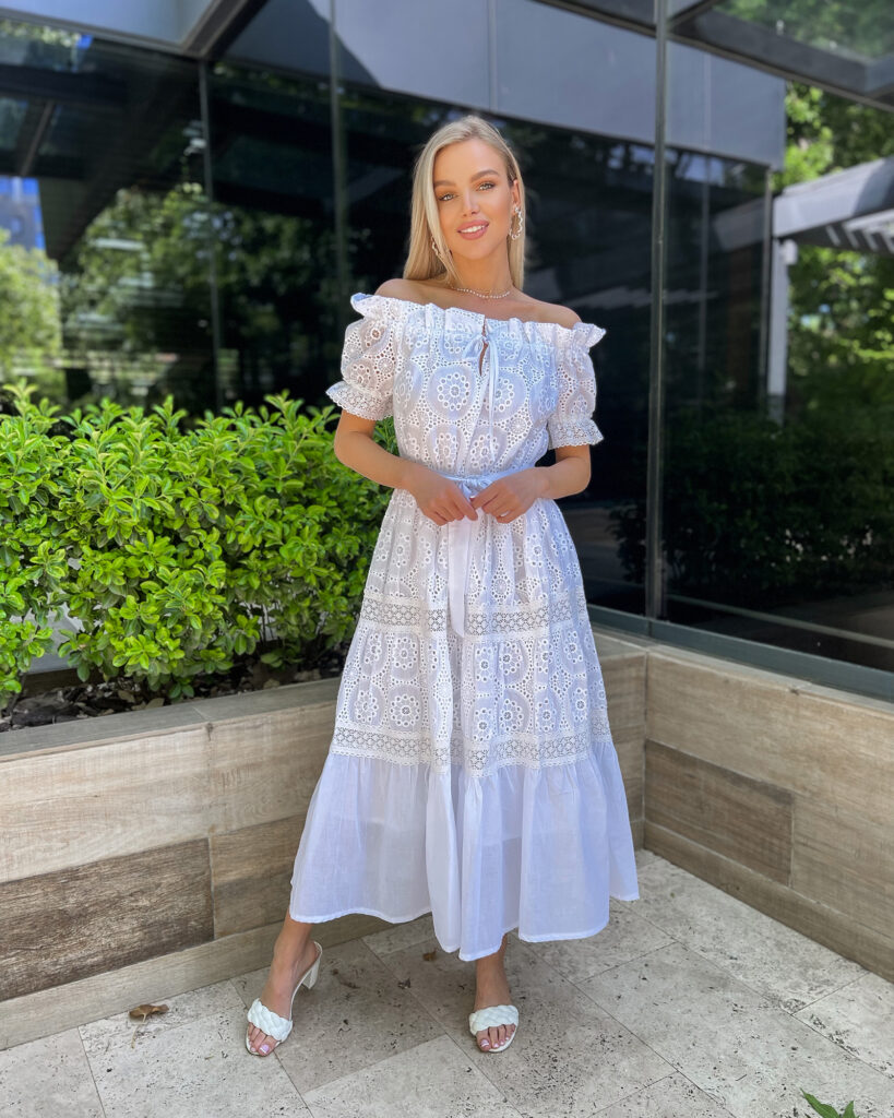 Повседневное платье 22030 Молочный