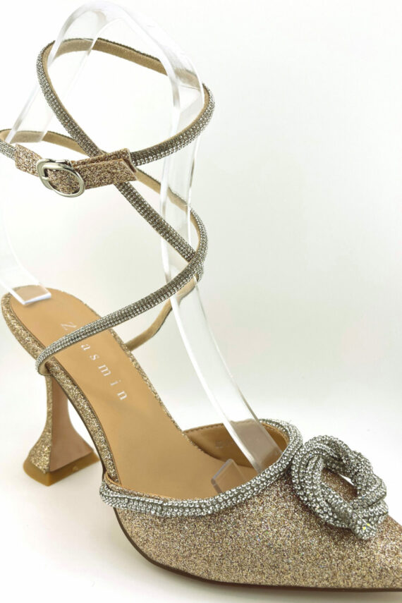 Золоті Туфлі Каблук "Золотий Блиск" 23601