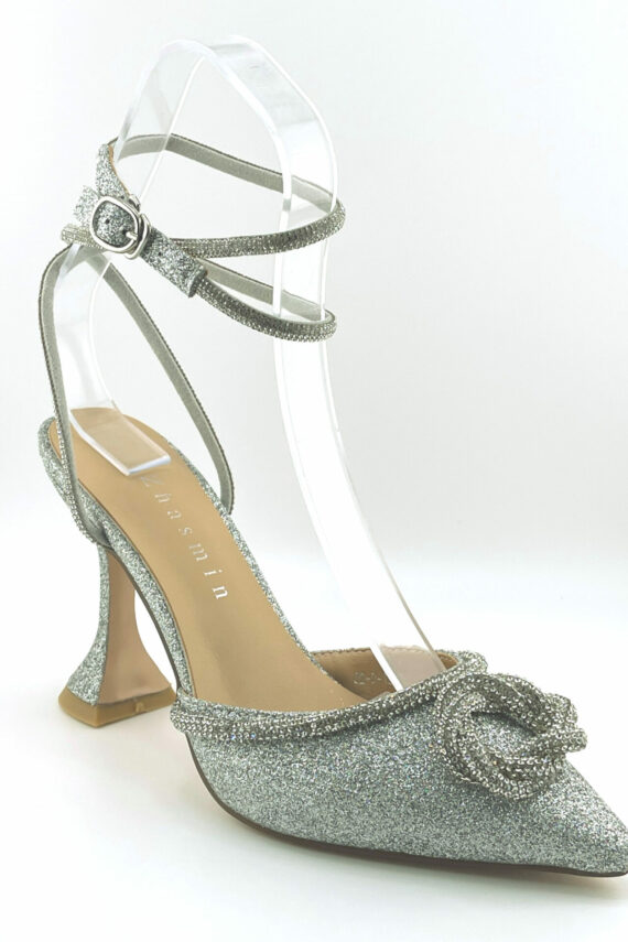 Срібні Туфлі Каблук "Срібний Блиск" 23601