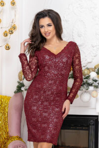 Коктейльна Сукня "Elegant Burgundy" 9213 Бордова