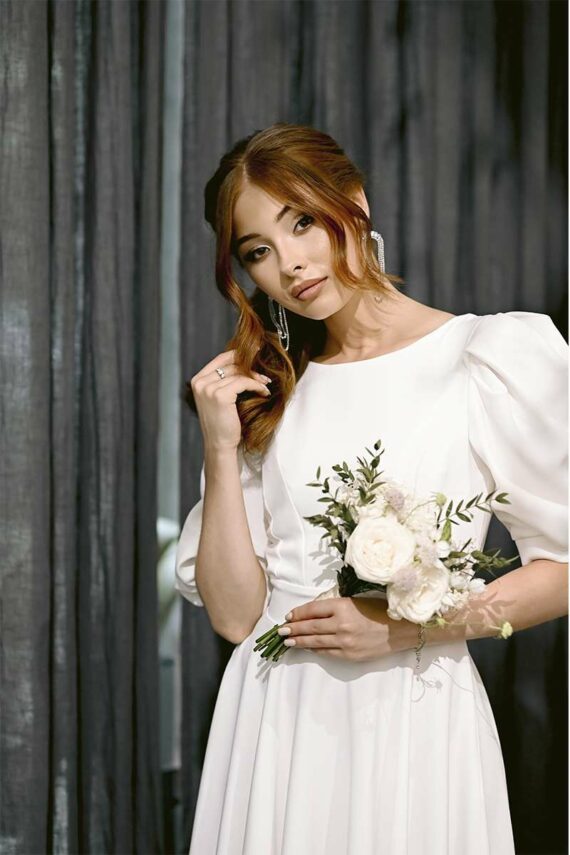 Коктейльна сукня відкрита спина 22060 Молочна