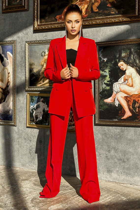 Брючний Костюм "Urban Elegance" 22057 Червоний