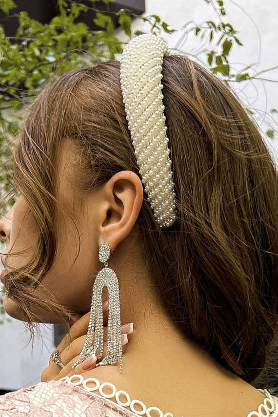 Обруч "Перламутрова Симфонія Перлин" 23521 Сріблястий