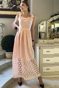 Літня Сукня Льон Органза 9089 Рожева