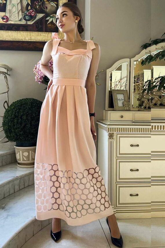 Літня Сукня Льон Органза 9089 Рожева