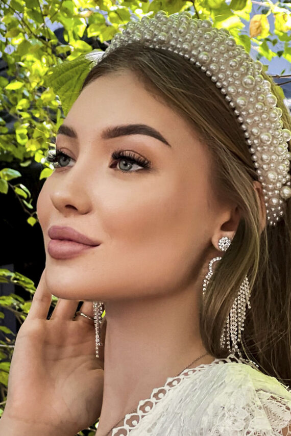 Обруч "Перламутрова Перлина Чудовість" 23522 Сріблястий