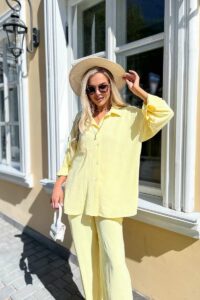 Костюм "Summer Suit Elegance" 22029 Жовтий