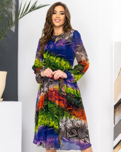 Літня Сукня Шифон Принт 22015 Фіолетова