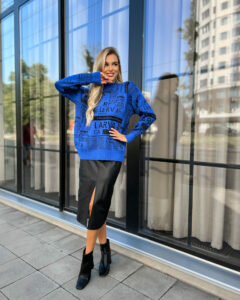 Светр В'язка "City Pulse" 22064 Електрик