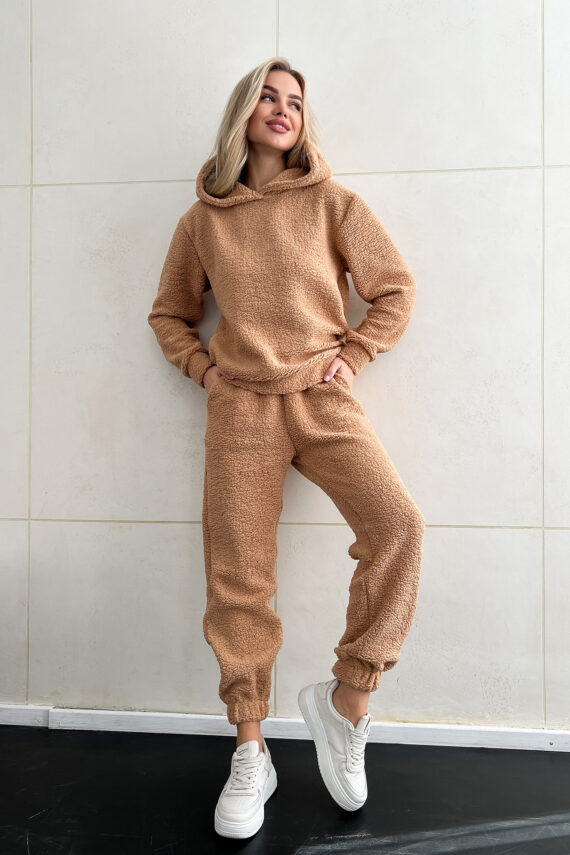 Спортивний Костюм Теплий Тедді D3113 Пісочний