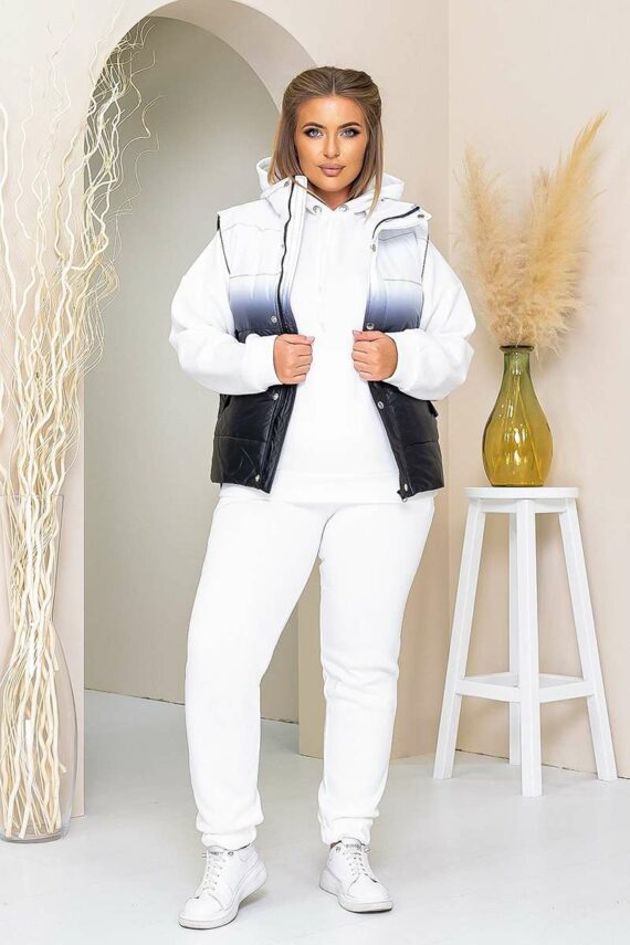 Спортивний Костюм Трійка Жилетка 21126 Білий