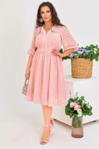 Коктейльна Сукня "Elegant Charm" 22024 Рожева