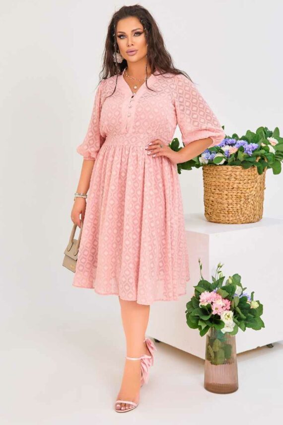 Коктейльна Сукня "Elegant Charm" 22024 Рожева