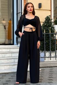 Штани Елегантні "Нічна Пишність" 23479 Чорні