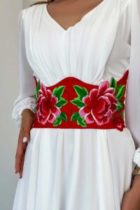 Корсет Вишивка "Оксамитовий Вечір" 23054 Червоний