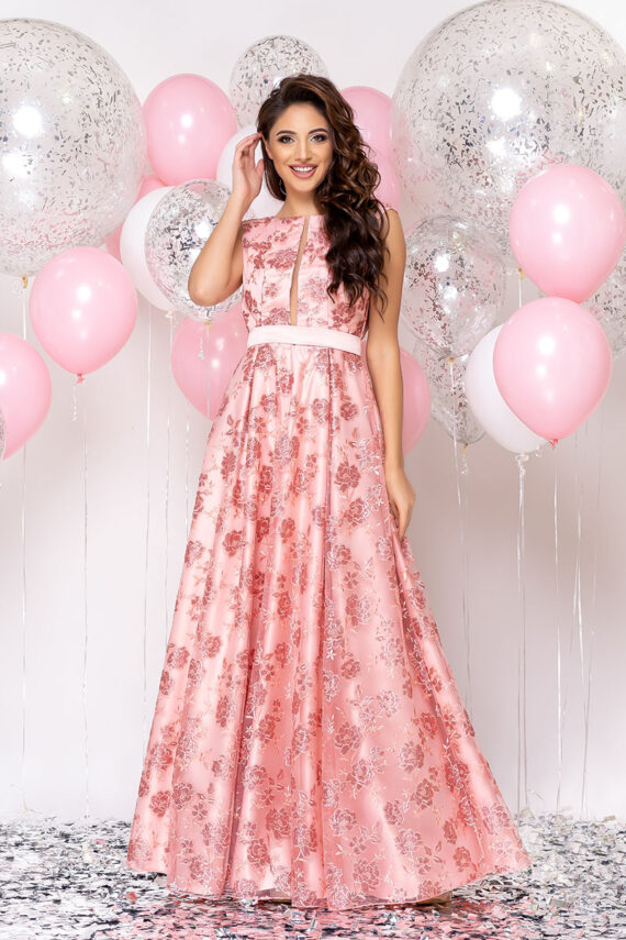 Вечірня сукня Атлас Максі 20006 Коралова