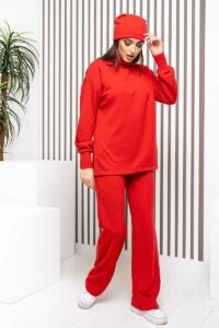 Прогулянковий Костюм Трійка Ангора 21003 Червоний