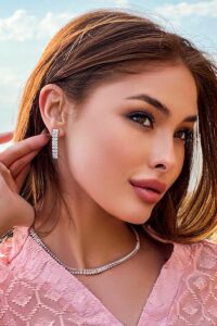 Кольє Сережки "Блискуча Гармонія" 23512 Сріблясті