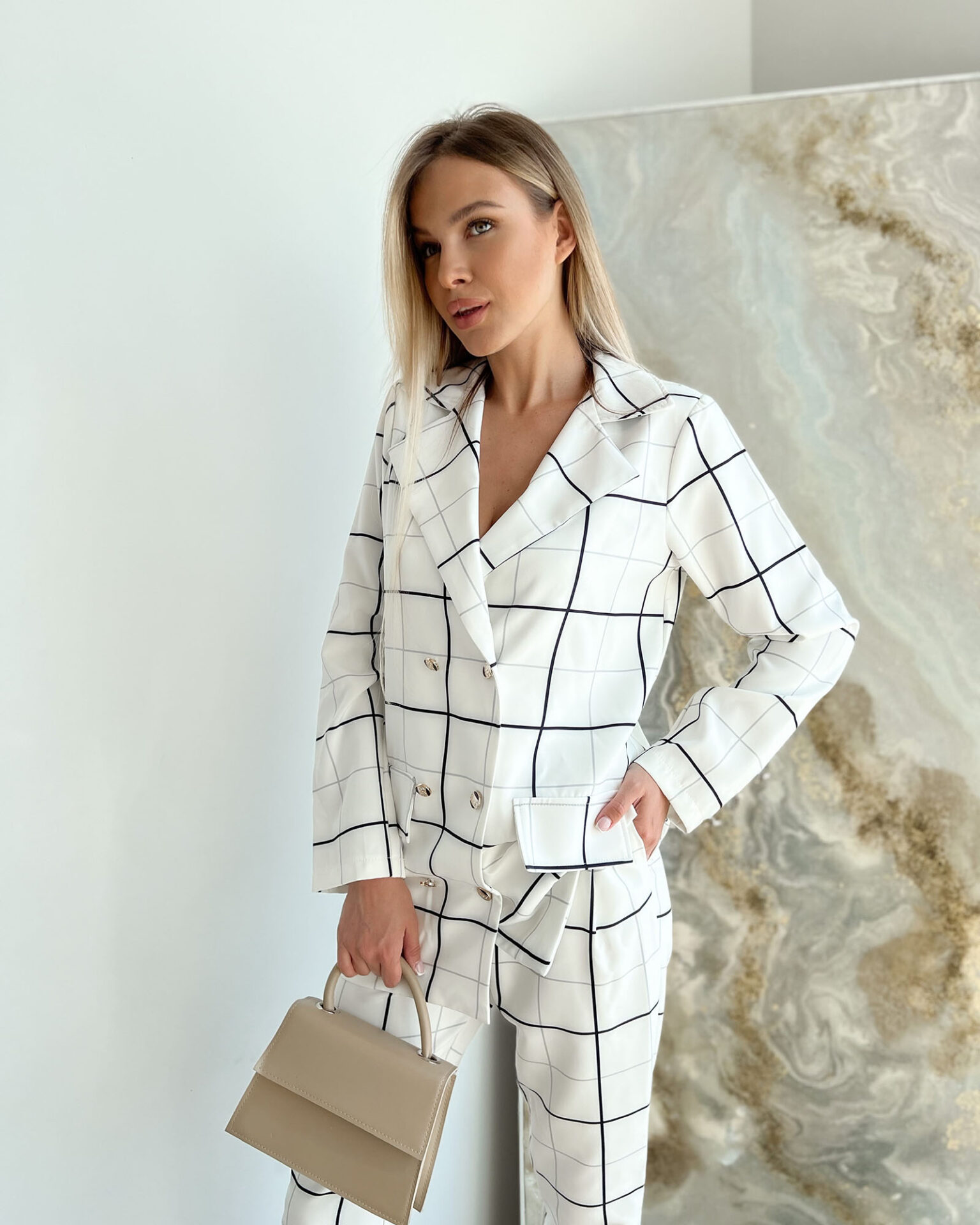 Костюм Urban Suit Chic 21044 Молочний