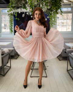 Коктейльна Сукня Шифон Випускної 23013 Рожева