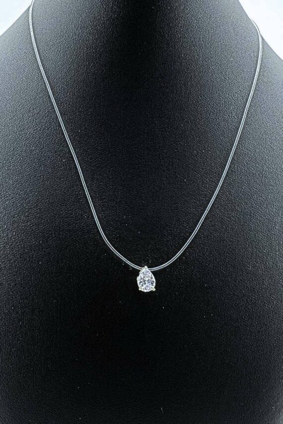 Чокер Великий Страз Біжутерія 23531 Сріблястий