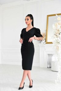 Коктейльна Сукня Сітка Стрази 23003 Чорна